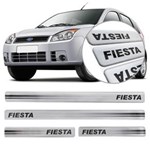 Ficha técnica e caractérísticas do produto Jogo Soleira Fiesta Modelo Aço Escovado Resinada 4 Portas