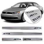 Ficha técnica e caractérísticas do produto Jogo Soleira Jetta 2012 a 2018 Modelo Aço Escovado Resinada 4 Portas