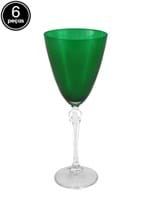 Ficha técnica e caractérísticas do produto Jogo Taças Vinho Tinto Hercules 6Pçs Elisabeth Bohemia 250Ml Verde
