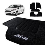 Ficha técnica e caractérísticas do produto Jogo Tapete Carpete New Fiesta Sedan 2015/.. Preto