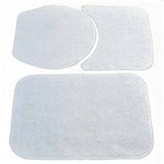 Ficha técnica e caractérísticas do produto Jogo Tapete de Banheiro Antiderrapante Safira Branco Tecido 3 Peças Braz Textil