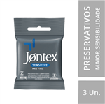 Ficha técnica e caractérísticas do produto Jontex Preservativo Camisinha Sensitive 3 Unidades