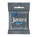 Ficha técnica e caractérísticas do produto Jontex Preservativo Lubrificado Sensitive 3 Unidades