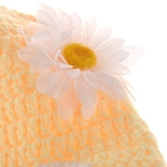 Ficha técnica e caractérísticas do produto Kalevel bonito Girassol estilo dos desenhos animados infantis Props fotografia Newborn Baby Menina Menino Crochet Hat Beanie Baby Clothes