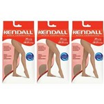 Ficha técnica e caractérísticas do produto Kendall 1633 Meia Calça Média Compressão Mel G - Kit com 03
