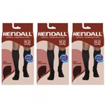 Ficha técnica e caractérísticas do produto Kendall 1813 Meia 3/4 Média Compressão Masculina Preta G (Kit C/03)