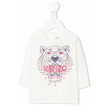 Ficha técnica e caractérísticas do produto Kenzo Kids Camiseta Mangas Longas - BRANCO