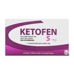 Ficha técnica e caractérísticas do produto Ketofen 5mg para Cães e Gatos Uso Veterinário com 10 Comprimidos
