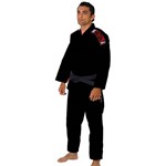 Ficha técnica e caractérísticas do produto Kimono Jiu Jitsu Série Slim Preto