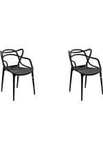 Ficha técnica e caractérísticas do produto Kit 02 Cadeiras Allegra Preta Rivatti