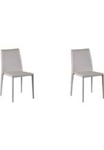 Ficha técnica e caractérísticas do produto Kit 02 Cadeiras Amanda PVC Nude Rivatti