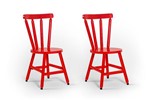 Ficha técnica e caractérísticas do produto Kit 02 Cadeiras França - Vermelha - BTB Móveis