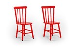 Ficha técnica e caractérísticas do produto Kit 02 Cadeiras Mônaco Assento Pequeno - Vermelha - BTB Móveis