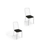 Kit 02 Cadeiras para Cozinha Viena 2c072cr Cromado/preto - Kappesberg