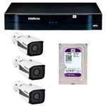 Ficha técnica e caractérísticas do produto Kit 03 Câmeras IP Full HD Intelbras VIP 1220 B G3 + NVD 1204 + HD 1TB