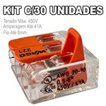 Ficha técnica e caractérísticas do produto Kit 30 Conector Wago Emenda 3 Fios Mod. 221-613