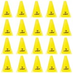 Ficha técnica e caractérísticas do produto Kit 20 Cones de Agilidade para Treinamento 18 Cm Amarelo Liveup