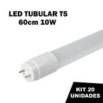 Ficha técnica e caractérísticas do produto Kit 20 Lâmpada Tubular Led T5 Bivolt 60cm Branco Frio 6000k 10w