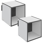 Ficha técnica e caractérísticas do produto Kit 02 Nichos Quadrados Decorativo Mov Branco - Be Mobiliário