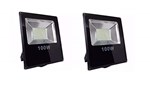 Ficha técnica e caractérísticas do produto Kit 02 Refletor LED 100w Holofote SMD Branco Frio Bivolt IP66 Prova D'água
