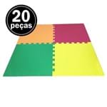 Ficha técnica e caractérísticas do produto Kit 20 Tapete Tatame Eva Loja da Maria 100x100x1,5cm 15mm Multicolorido