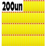 Ficha técnica e caractérísticas do produto Kit 200 Bala Refil Munição Dardo Nerf Arma Jogo Tiro Amarelo