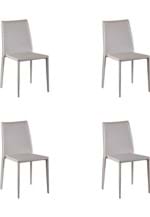 Ficha técnica e caractérísticas do produto Kit 04 Cadeiras Amanda PVC Nude Rivatti