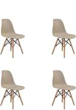 Ficha técnica e caractérísticas do produto Kit 04 Cadeiras Eiffel S/ Braço Nude Rivatti
