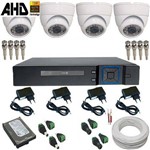 Ficha técnica e caractérísticas do produto Kit 04 Câmeras Segurança Dome 1.0 MP Infravermelho 20 Metros DVR Multi HD - Alta Resolução