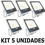 Ficha técnica e caractérísticas do produto Kit 05 - Holofote Refletor 30w Branco Frio - Morgadosp