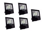 Ficha técnica e caractérísticas do produto Kit 05 Refletor LED 100w Holofote SMD Branco Frio Bivolt IP66 Prova D'água