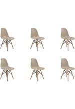 Ficha técnica e caractérísticas do produto Kit 06 Cadeiras Eiffel S/ Braço Nude Rivatti