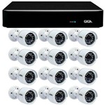 Kit 6 Câmeras de Segurança HD 720p Giga Security GS0016 + DVR Giga Security Multi HD + Acessórios