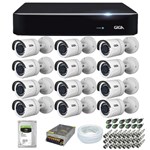 Ficha técnica e caractérísticas do produto Kit 12 Câmeras de Segurança HD 720p Giga Security GS0018 + DVR Giga Security Multi HD + Acessórios