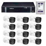 Ficha técnica e caractérísticas do produto Kit 12 Câmeras de Segurança HD 720p Intelbras VHD 3120B G4 + DVR Intelbras Multi HD + HD WD Purple 1TB + Acessórios
