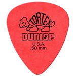 Kit 12 Palhetas Dunlop Tortex 0.50mm Vermelha para Guitarra Violão Baixo