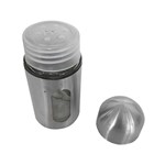 Ficha técnica e caractérísticas do produto Kit 12 Porta Tempero Condimentos Potes Vidro Inox Ref 2131