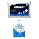 Ficha técnica e caractérísticas do produto Kit 1 Travesseiro Nasa Galaxy + 1 Capa Impermeável em Percal
