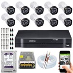 Ficha técnica e caractérísticas do produto Kit 10 Câmeras Intelbras 1220b G4 Full HD Dvr 1016 1t Purple
