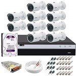 Ficha técnica e caractérísticas do produto Kit 10 Câmeras de Segurança 4MP 2k Intelbras VHD 3430 B + DVR Intelbras 4K + HD WD Purple + Acessórios
