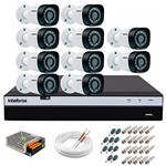 Ficha técnica e caractérísticas do produto Kit 10 Câmeras de Segurança Full Hd 1080p Intelbras Vhd 3230 G3 + Dvr Intelbras Full Hd 16 Ch + Acessórios