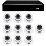 Ficha técnica e caractérísticas do produto Kit 10 Câmeras de Segurança HD 720p Giga Security GS0015 + DVR Giga Security Multi HD + Acessórios