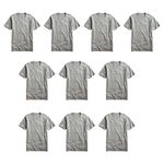 Ficha técnica e caractérísticas do produto Kit 10 Camisetas Básicas Masculina T-shirt Algodão Cinza Tee