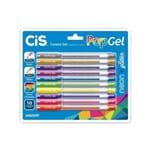 Ficha técnica e caractérísticas do produto Kit 10 Canetas Gel Coloridas Cis Popgel Neon + Glitter