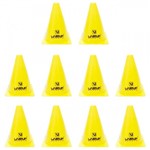 Ficha técnica e caractérísticas do produto Kit 10 Cones de Agilidade 18 Cm para Treinamento Amarelo Liveup