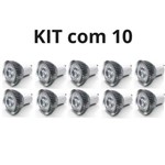Ficha técnica e caractérísticas do produto Kit 10 Lâmpada Dicróica Led GU10 3W 6500K - Branca