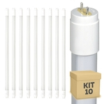 Ficha técnica e caractérísticas do produto Kit 10 Lampada Led Tubular 1,20m 18W Branco Frio 6000K