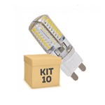 Ficha técnica e caractérísticas do produto Kit 10 Lâmpadas Led Halopin G9 3w Branco Frio P/ Lustres