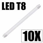 Ficha técnica e caractérísticas do produto Kit 10 Lampadas Led Tubular T8 10W Branco Frio