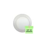 Ficha técnica e caractérísticas do produto Kit 10 Luminária Led Painel Plafon Embutir 12W Redondo 17Cm Branco Frio